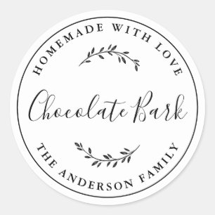 Sticker Rond Logo botanique élégant pour cadeaux de pâtisserie