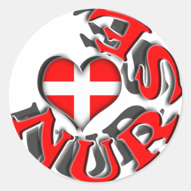 STICKER ROND LOGO CIRCULAIRE INFIRMIÈRE AVEC SYMBOLE COEUR ET C (Devant)