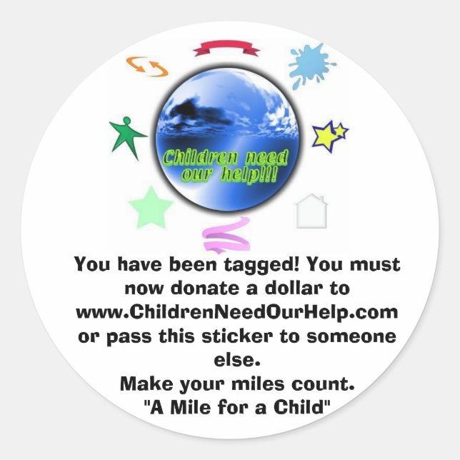 Sticker Rond Logo CNOH, Vous avez été étiqueté ! Tu dois mainte (Devant)