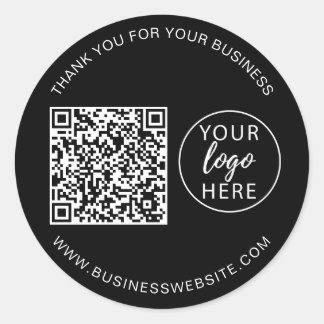 Sticker Rond Logo Commercial Personnalisé Simple