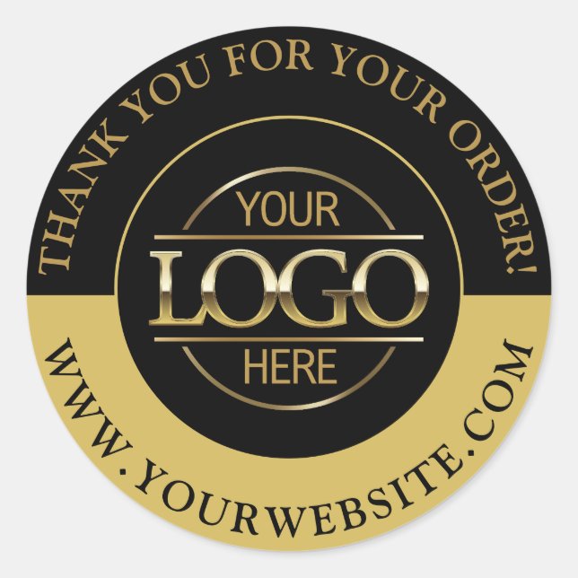 Sticker Rond Logo d'arrondi d'affaires personnalisé promotionne (Devant)