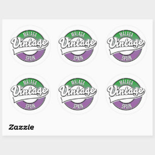Sticker Rond Logo de Bilbao Espagne style vintage
