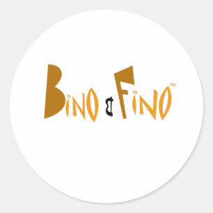 Sticker Rond Logo de Bino et de Fino