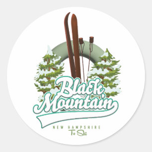 Sticker Rond logo de Black Mountain New Hampshire Ski.