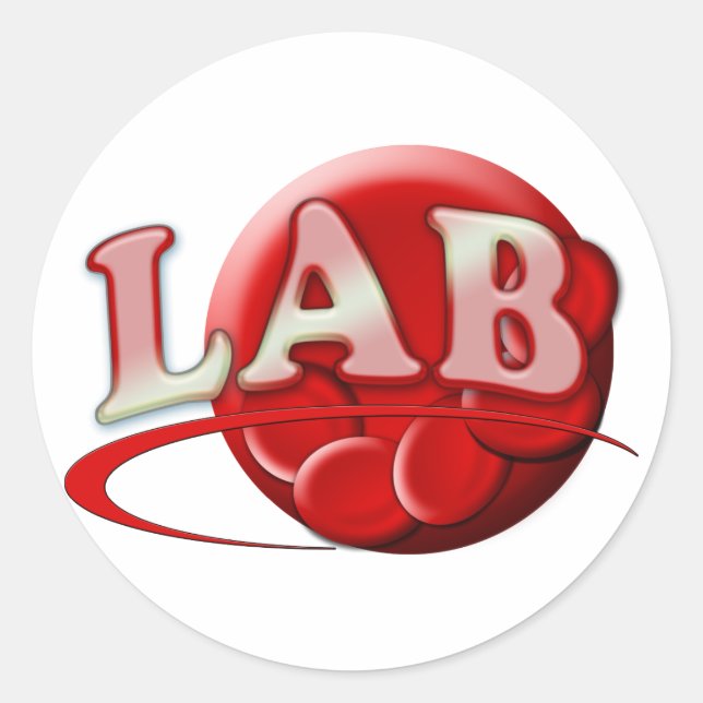 STICKER ROND LOGO DE BOUCHON DE LABORATOIRE RBC MLT - CLINIQUE  (Devant)