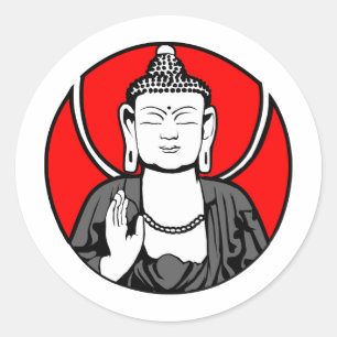 Sticker Rond Logo de Bouddha