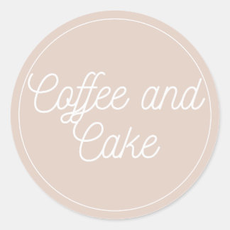 Sticker Rond Logo de boulangerie de café et de gâteau