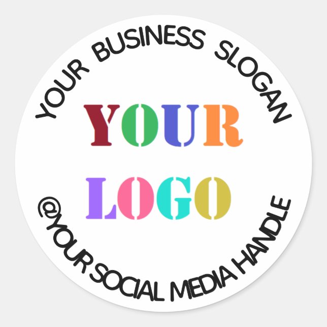 Sticker Rond Logo de Custom Business (Devant)
