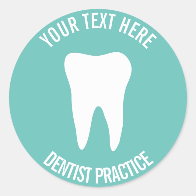 Sticker Rond Logo de dentisterie dentaire du cabinet dentaire p (Devant)