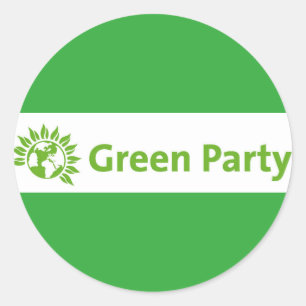 Sticker Rond Logo de Green Party UK