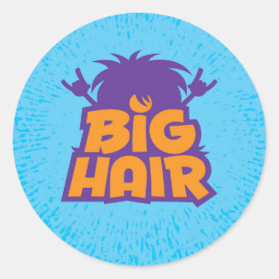Sticker Rond Logo de groupe de Big Hair