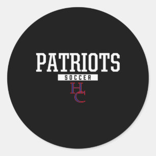 Sticker Rond Logo de Henry County Patriots Soccer Hs