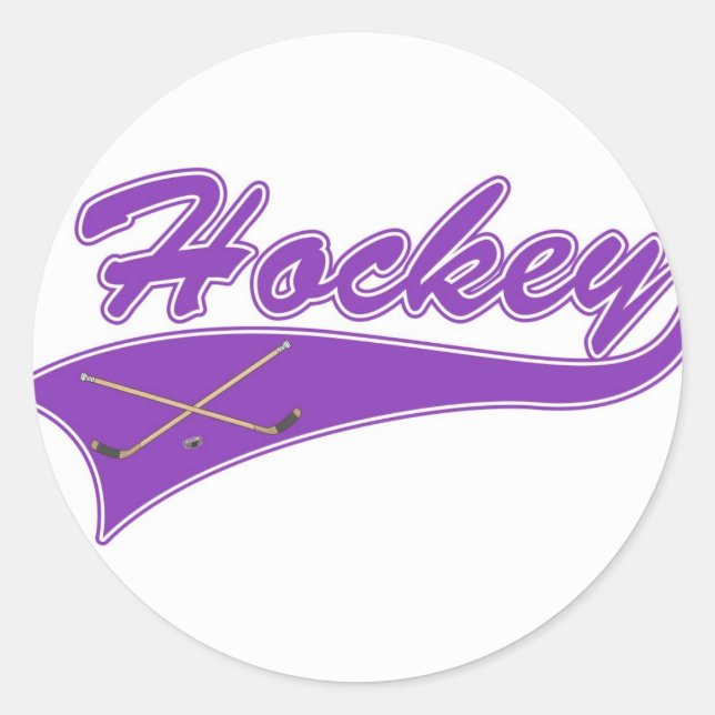 Sticker Rond Logo de hockey (Devant)