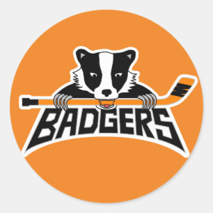 Sticker Rond Logo de hockey Badgers