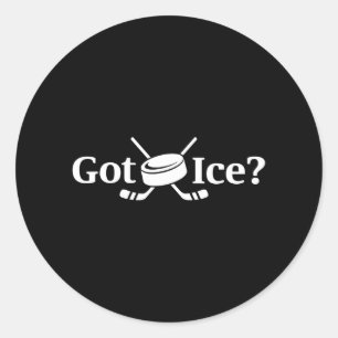 Sticker Rond Logo de hockey sur glace du cool