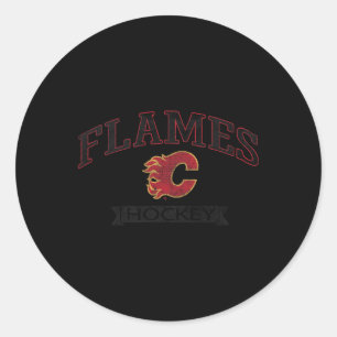 Sticker Rond Logo de hockey vintage des Flames de Calgary Nhl o
