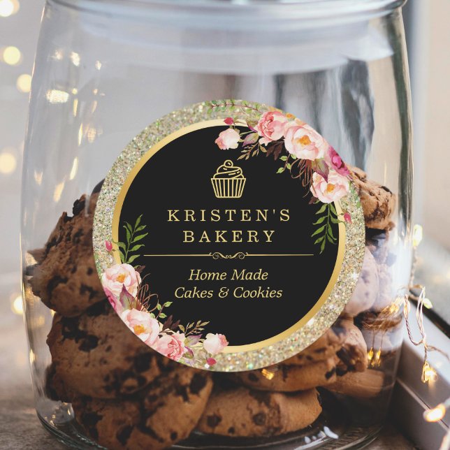 Sticker Rond Logo de la boulangerie Cupcake | Parties scintilla (Créateur téléchargé)