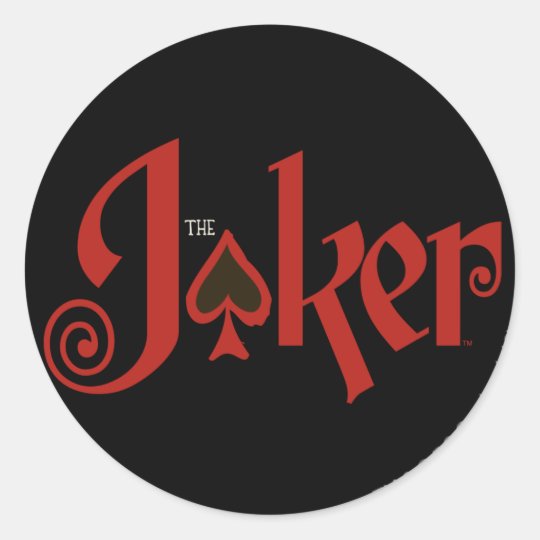 Sticker Rond Logo De La Carte De Jeu Joker Zazzle Fr
