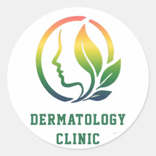Sticker Rond 🌿 Logo de la clinique de dermatologie Centre de s