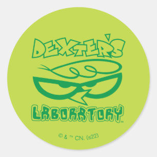 Sticker Rond Logo de la face de laboratoire de Dexter