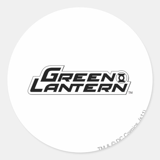 Sticker Rond Logo de la lanterne verte 3 (Devant)