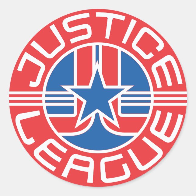 Sticker Rond Logo de la Ligue de la Justice (Devant)