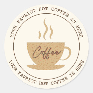 Sticker Rond Logo de la marque Coffee Shop Professional