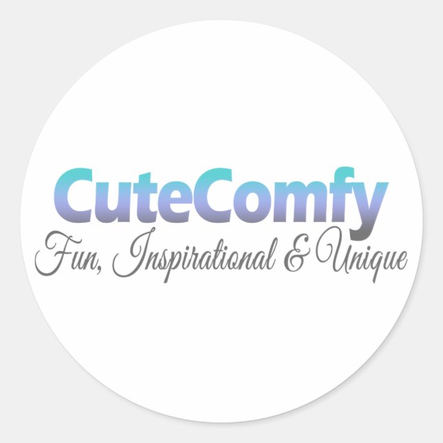 Sticker Rond Logo de la marque CuteComfy (Devant)