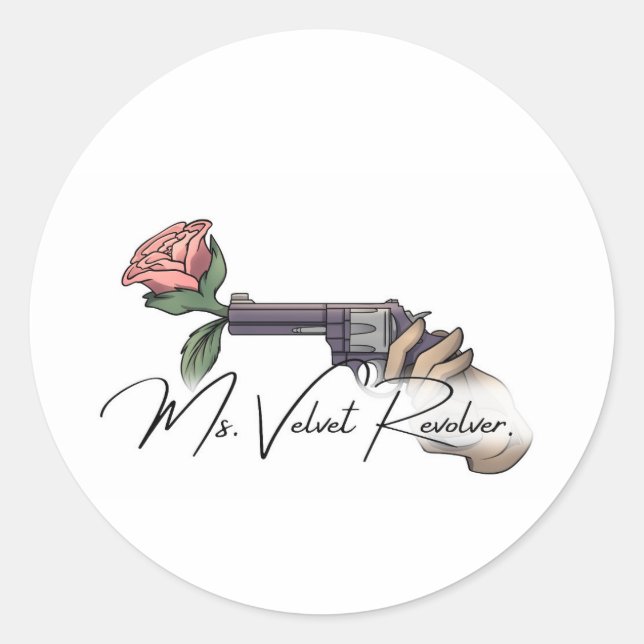 Sticker Rond Logo de la marque Ms. Velvet Revolver 2025 (Devant)