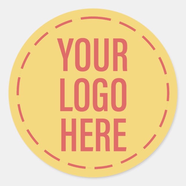 Sticker Rond Logo de la marque Sunny Beach Yellow Theme (Devant)