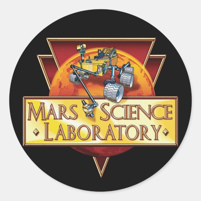 Sticker Rond Logo de la mission Mars Science Laboratory (Devant)