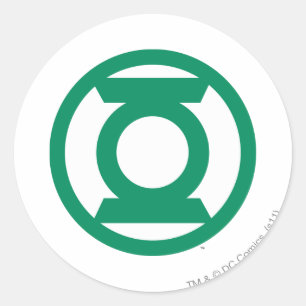 Sticker Rond Logo de lanterne verte 13