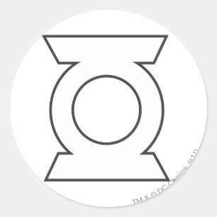 Sticker Rond Logo de lanterne verte 16