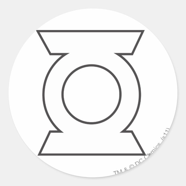 Sticker Rond Logo de lanterne verte 16 (Devant)