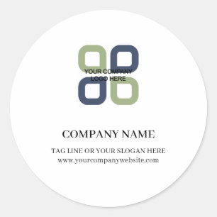 Sticker Rond Logo de l'entreprise avec Business Slogan
