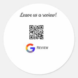 Sticker Rond logo de l'entreprise de revue Google Scan QR revie