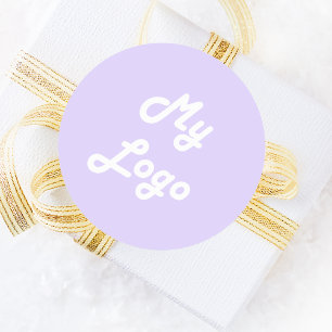 Sticker Rond Logo de l'entreprise Violet lavande