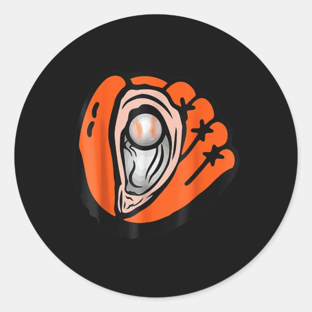 Sticker Rond Logo de l'huître de Chesapeake (Devant)