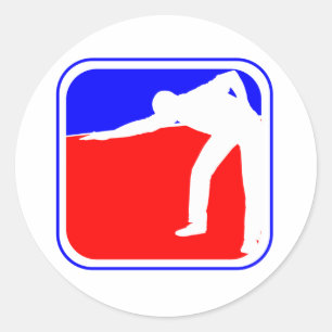Sticker Rond Logo de ligue de billards