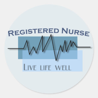 Sticker Rond Logo de l'infirmière autorisée sur le puits de vie