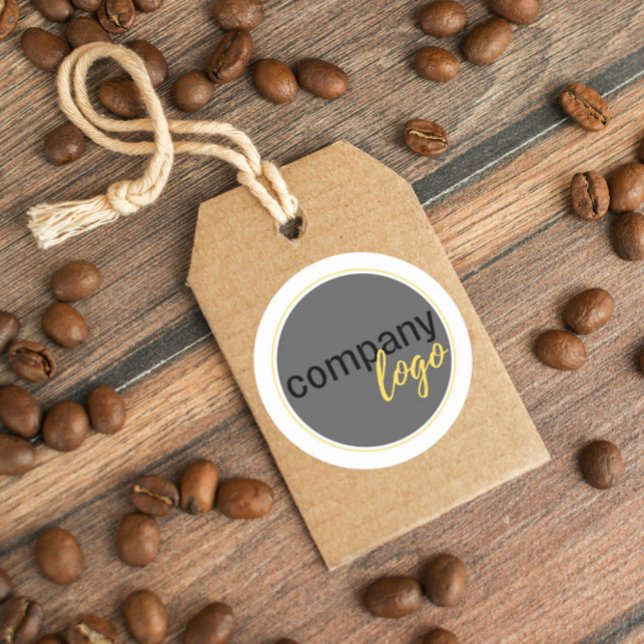 STICKER ROND LOGO DE MARQUE D'AFFAIRES SUR LA COMMERCIALISATION (Créateur téléchargé)