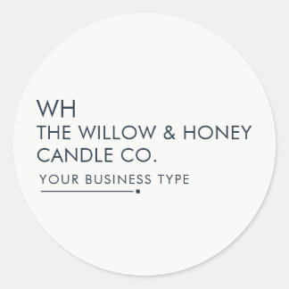 Sticker Rond Logo de marque minimaliste pour petite entreprise