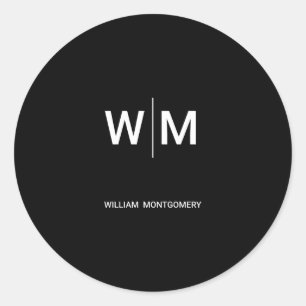 Sticker Rond Logo de marque noire   Entreprise