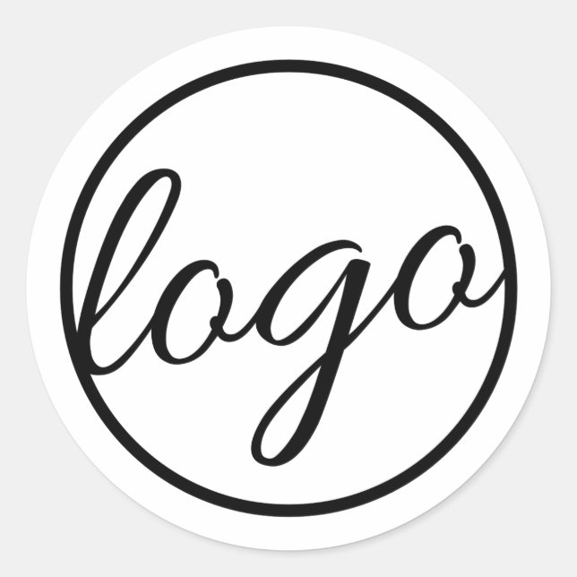 Sticker Rond Logo de marque personnalisée de l'entreprise (Devant)