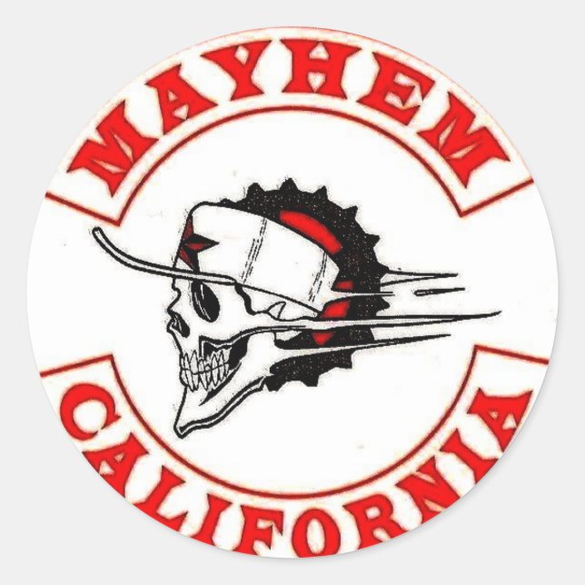Sticker Rond Logo de Mayhem Moto (Devant)