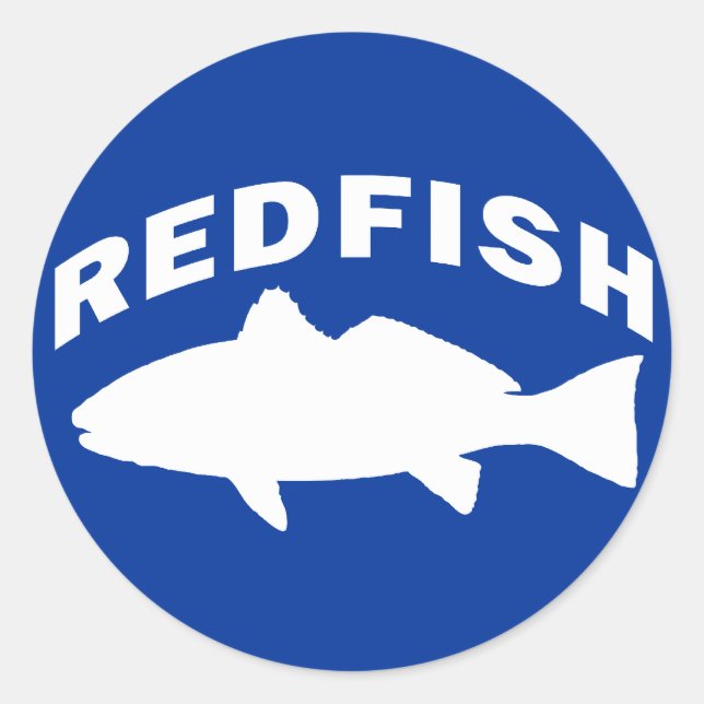 Sticker Rond Logo de pêche au sébaste (Devant)