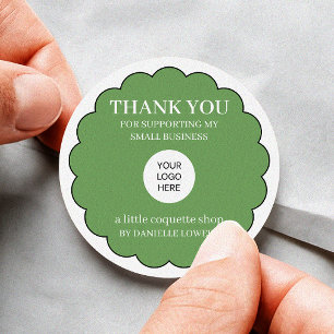 Sticker Rond Logo de petite entreprise de remerciement de la na