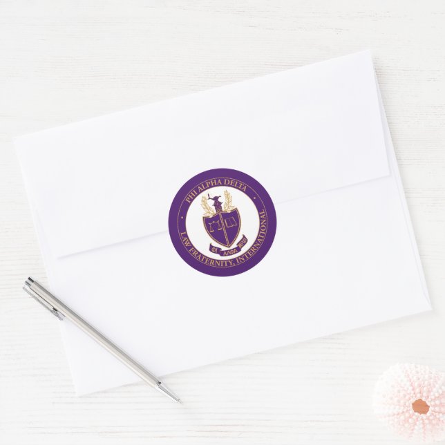 Sticker Rond Logo de Phi Alpha Delta (Enveloppe)