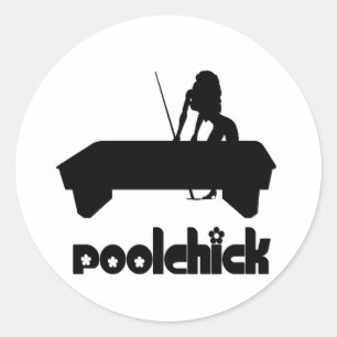Sticker Rond Logo de PoolChick