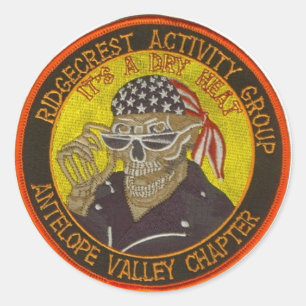 Sticker Rond Logo de PORC de Ridgecrest